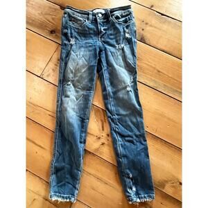 Vervet Women's Distressed Skinny Blue Denim Jean. Size 26. Style T5253